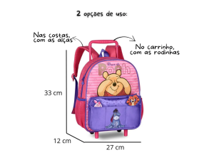 Mochila de Carrinho Pooh – PO27041B Up Importação e Exportação Ltda  