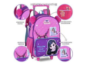 Mochila de Carrinho Luluca Panda Infantil 45x30cm – LU27416K Up Importação e Exportação Ltda