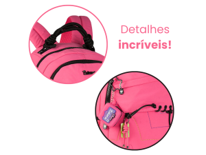 MOCHILA DE COSTA COM ACESSÓRIO LULUCA 44x32cm - LU27030 UP Importação e Exportação Ltda 