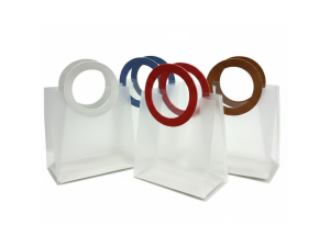 Sacola de Plástico com Alça de Couro 21X11X22cm – ML2025-008
