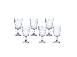 Jogo de taças com 6 unidades em vidro  - linha bee - hauscraft