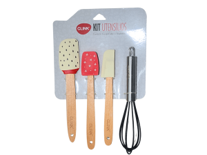 Kit c/4 utensilios fofinhos e coloridos - clink