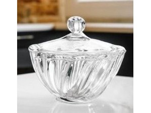 Bomboniere de vidro, pote decorativo de vidro, bomboniere paris, pote para doces, bomboniere com tampa, vidro decorativo, acessório para mesa.