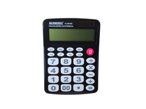 Calculadora eletrônica preta - alfacell- al8835b