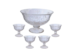 Conjunto de 5 peças de taça pra sobremesa - linha bee - hauscraft