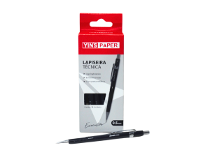 Kit c/12 unidades de lapiseiras técnicas pretas - yin's-yp7325