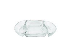 Petisqueiira em vidro c/3 compartimentos - versay - kaveh - pd1066gcl