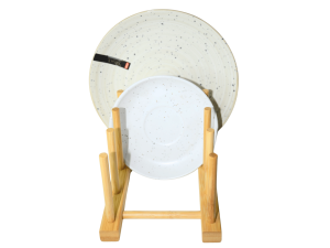 Escorredor de louça em bambu minimalista montável - imporiente