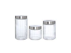 Conjunto com 3 potes para mantimentos  cabane - hauscraft