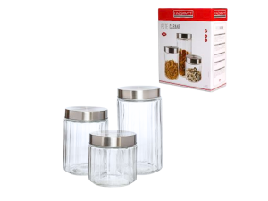 Conjunto com 3 potes para mantimentos  cabane - hauscraft