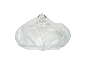 Manteigueira graffiato de vidro transparente  - hauskraft