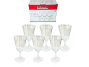 Taças de vidro (200ml)  6 peças - cintra - hauskraft - tcvn019