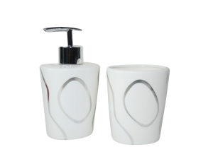 Kit banheiro porcelana c/2 pcs moderno - zt - zt7000