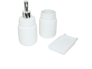 Conj c/3 pecas banheiro minimalista branco - clink  - ck5646