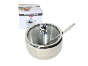 Açucareiro de inox com colher - unihome