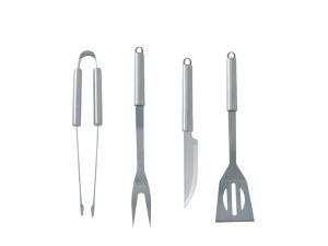 Kit churrasco ( 4 peças + maleta em inox ) - casita - ca12102