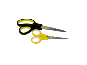 Kit de tesouras com 2 peças - multiuso preta e amarela - sq - sq3252