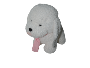 Cachorro pelucia (35cm) com laço - caa toys - caa0082