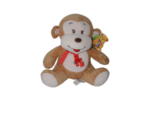 Pelúcia de macaco com laçinho - fizzy - fe7363