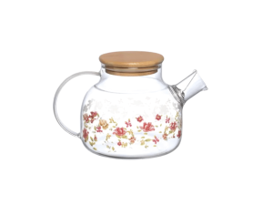 Chaleira com filtro em vidro 1l (vai ao fogo) - le jardin collection - hauskraft - chlr029
