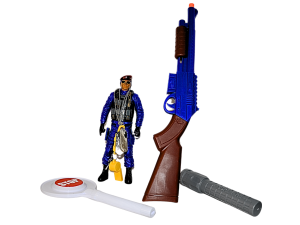 Soldadinho de brinquedo com acessórios para meninos